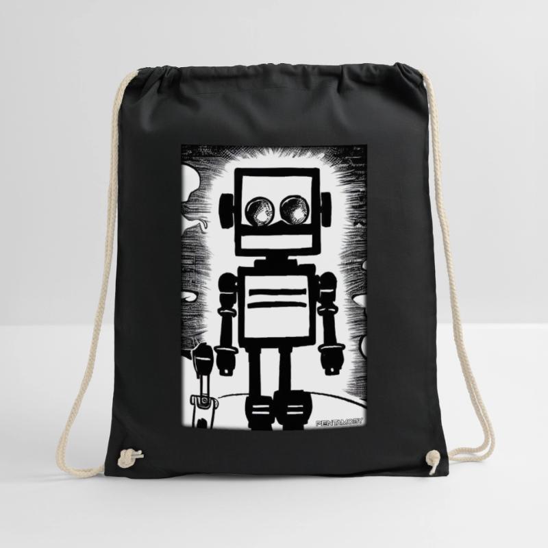 Robot Comic Future Cyborg Machine Technology Sac de sport léger