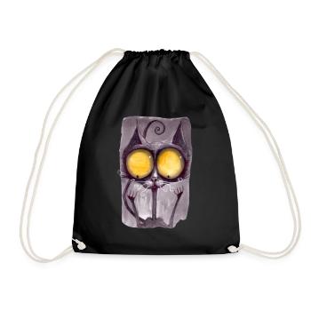 Serial Cat 17 - Drawstring Bag - black - Front