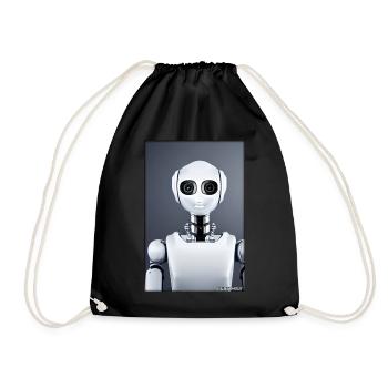 Roboter Zukunft Technik Wissenschaft Android - Turnbeutel - Schwarz - Vorne