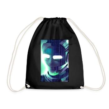 Robot Future Science Machine de science-fiction - Sac de sport léger - noir - Devant