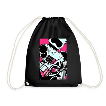 Robot Guitare Guitariste Future Musicien - Sac de sport léger - noir - Devant