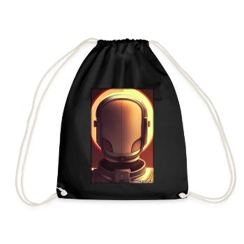 Robot Future Technology Science Android - Drawstring Bag - black - Front