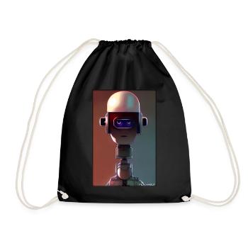 Roboter Zukunft Technik Wissenschaft Android - Turnbeutel - Schwarz - Vorne