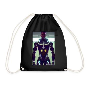 Cyborg Man Future Sci-Fi Machine Technology - Sac de sport léger - noir - Devant