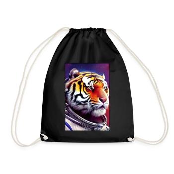 Tiger Big Cat Astronaut Future Sci-Fi Technology - Sac de sport léger - noir - Devant