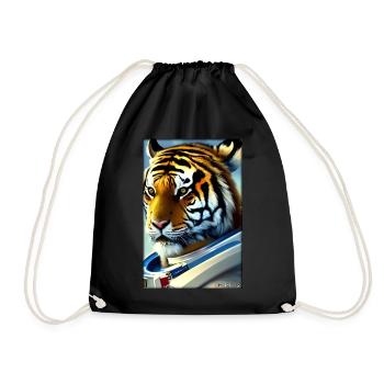 Tiger Big Cat Astronaut Future Sci-Fi Technology - Sac de sport léger - noir - Devant