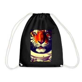 Tiger Big Cat Astronaut Future Sci-Fi Technology - Sac de sport léger - noir - Devant