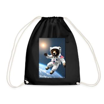 Bear Wildlife Astronaut Future Sci-Fi Technology - Sac de sport léger - noir - Devant
