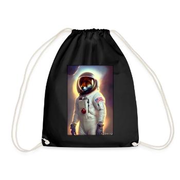Fuchs Wildtier Astronaut Zukunft Sci-Fi Technik - Turnbeutel - Schwarz - Vorne