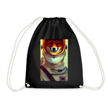 Fuchs Wildtier Astronaut Zukunft Sci-Fi Technik - Turnbeutel - Schwarz - Vorne