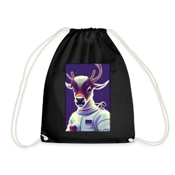 Technologie de science-fiction future de l’astronaute de renne - Sac de sport léger - noir - Devant