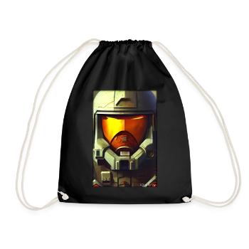 Kampfbot Robot Super Soldat Machine Guerrier - Sac de sport léger - noir - Devant