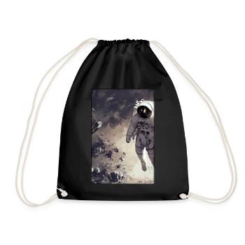 Astronaut Future Sci-Fi Technology - Drawstring Bag - black - Front