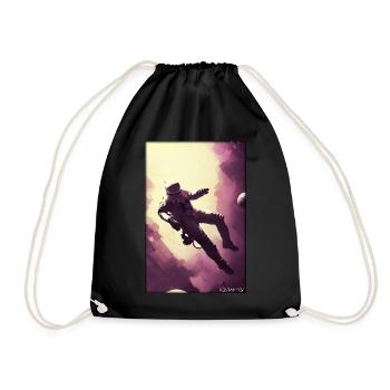 Astronaut Future Sci-Fi Technology - Drawstring Bag - black - Front