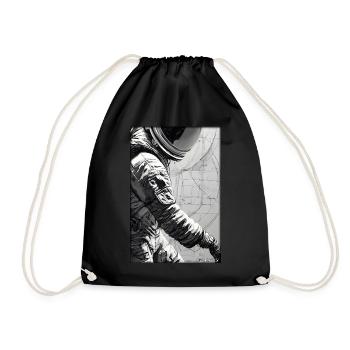 Astronaut Future Sci-Fi Technology - Drawstring Bag - black - Front