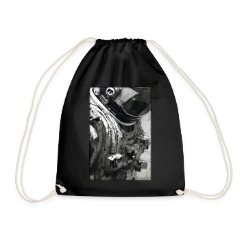 Astronaut Future Sci-Fi Technology - Drawstring Bag - black - Front