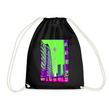 Berlin Berlin TV Tower City Landmark - Drawstring Bag - black - Front