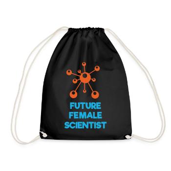 Zukünftige Wissenschaftlerin - Turnbeutel - Schwarz - Vorne