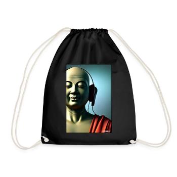 Bouddha Wisdom Professeur DJ Casque Musique Party - Sac de sport léger - noir - Devant