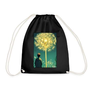Dandelion Dandelion Asteraceae Flower Spring - Drawstring Bag - black - Front