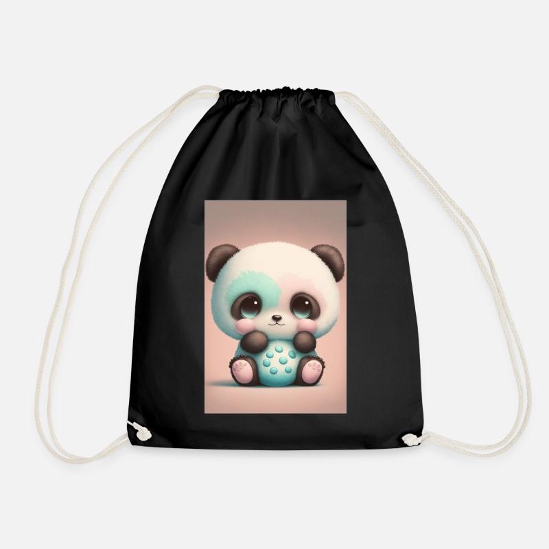 Baby-Panda - Turnbeutel - Schwarz