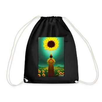 Astéracées de tournesol Fleur Printemps Prairie Verte - Sac de sport léger - noir - Devant