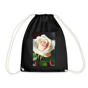 Rose Rose Flower Spring Meadow Green - Drawstring Bag - black - Front