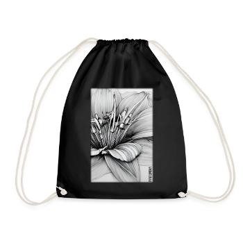 Lilies Lily Family Flower Spring Meadow Green - Drawstring Bag - black - Front