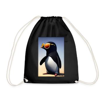 Pingouin Lunettes de soleil Faune Oiseau de mer - Sac de sport léger - noir - Devant