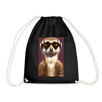 Suricates Zoo Animaux Nature Faune Surikate Zoo - Sac de sport léger - noir - Devant