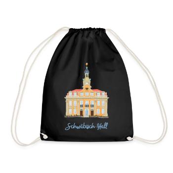 Schwäbisch Hall, barockes Rathaus, Süddeutschland - Turnbeutel - Schwarz - Vorne