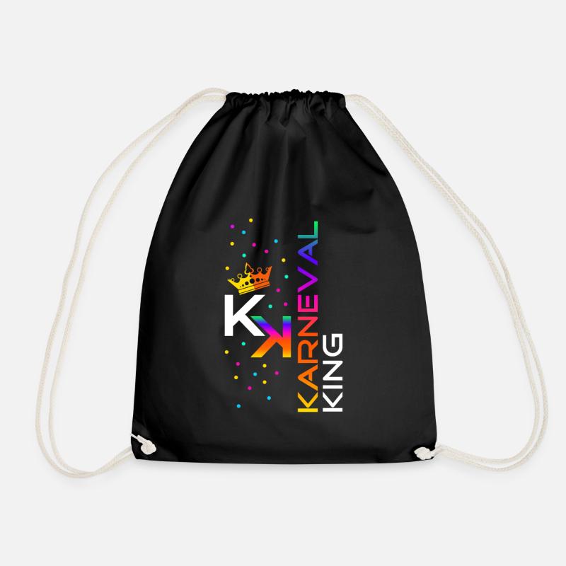 Carnival King - Drawstring Bag - black