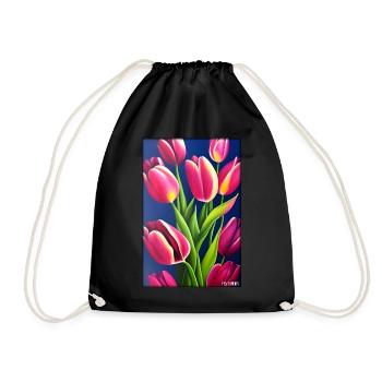 Tulip Lily Family Flower Spring Meadow Green - Sac de sport léger - noir - Devant