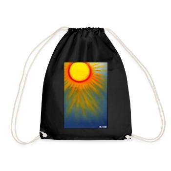 Sonne Sommer Natur Urlaub Sonnenschein Sonnenlicht - Turnbeutel - Schwarz - Vorne