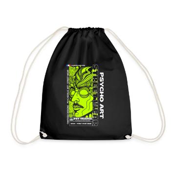 Streetwear psychédélic jaune - Sac de sport léger - noir - Devant