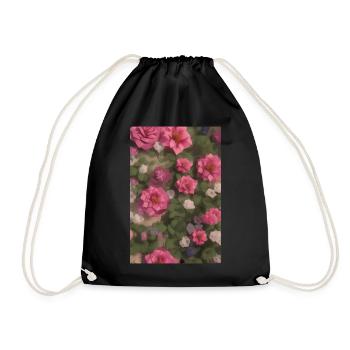 Art floral - Sac de sport léger - noir - Devant