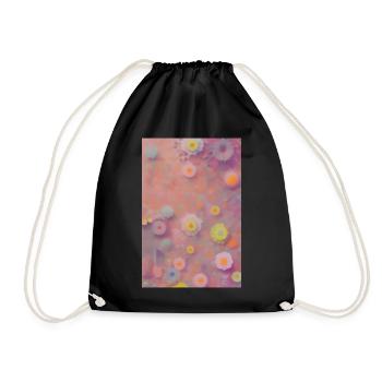 Art floral - Sac de sport léger - noir - Devant
