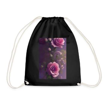 Art floral - Sac de sport léger - noir - Devant