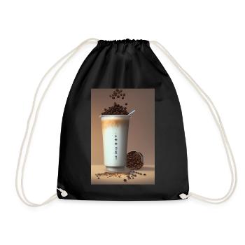 Coffee, coffee beans - Drawstring Bag - black - Front
