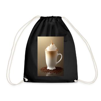 Coffee, coffee beans - Drawstring Bag - black - Front