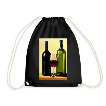 Buveurs de vin - Sac de sport léger - noir - Devant
