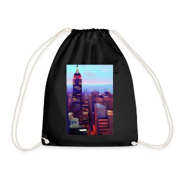 Horizon de la ville de New York - Sac de sport léger - noir - Devant