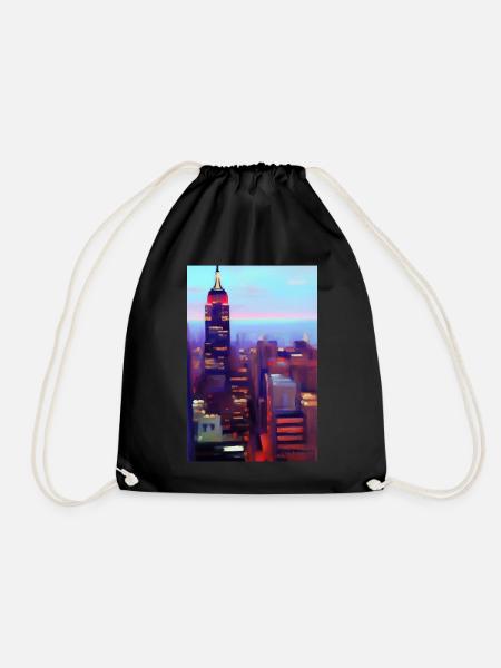 New York City Skyline - Turnbeutel - Schwarz