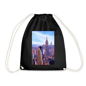Horizon de la ville de New York - Sac de sport léger - noir - Devant