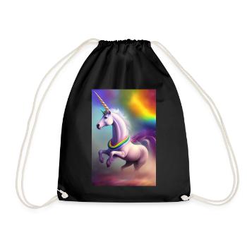 Unicorn - Drawstring Bag - black - Front