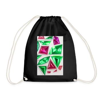 Gemstones - Drawstring Bag - black - Front