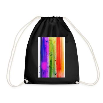 Splashes of paint - Drawstring Bag - black - Front