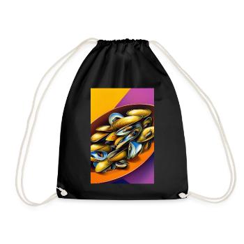 Mussels - Drawstring Bag - black - Front
