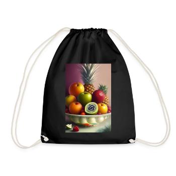 Fruit - Drawstring Bag - black - Front