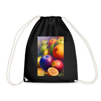 Fruit - Drawstring Bag - black - Front